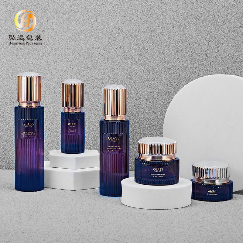 Cosmetic packaging for 40ml 100ml 120ml glass bottles with 30g and 50g eye cream bottles and face cream bottles
