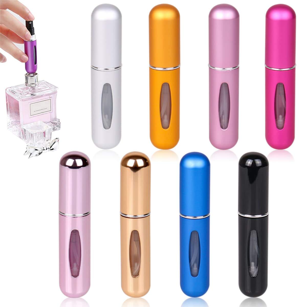 5ml 8ml Perfume Atomizer Portable Liquid Container for Cosmetics Traveling Mini Aluminum Spray Alcochol Empty Refillable Bottle