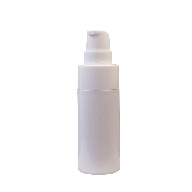White Cosmetic Vacuum Airless Pump Bottle 15ml 30ml 50ml Plastic for Lotion Skin Care Packaging Screen Printing Surface Handling