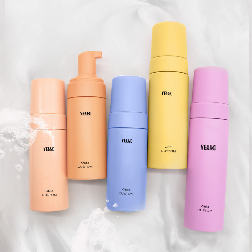 OEM Luxury 100ml 120ml 150ml 180ml Foaming Mousse Foam Plastic Pump Bottles For Cosmetic Facial Washing Self Tanning Packaging