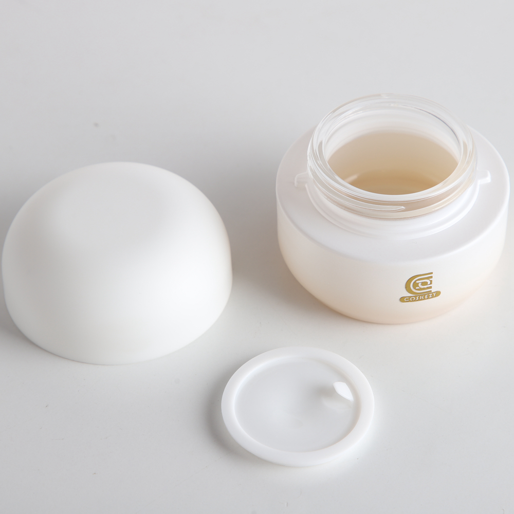 Empty 50g Custom Color Round Gradient Color Glass Cosmetic Packaging Cream Jars Packaging