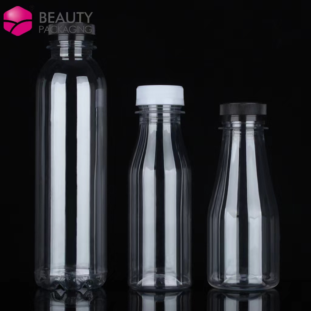 Empty PET Juice Food Grade Packaging 100ml 150m 200ml 250ml Anti-theft Screw Cover Bottle Beverage Bottle