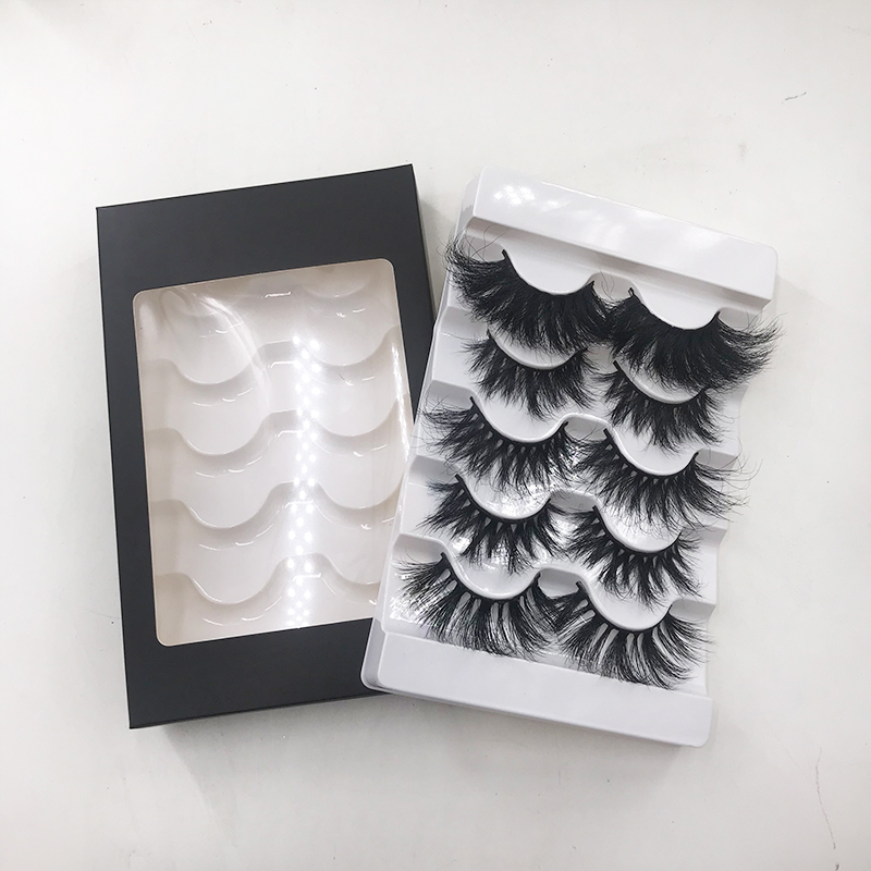 New Box Private Label Vendor Empty 5 Pairs Packaging Paper Box for Lashes Lash Box Packaging for Strip Lashes