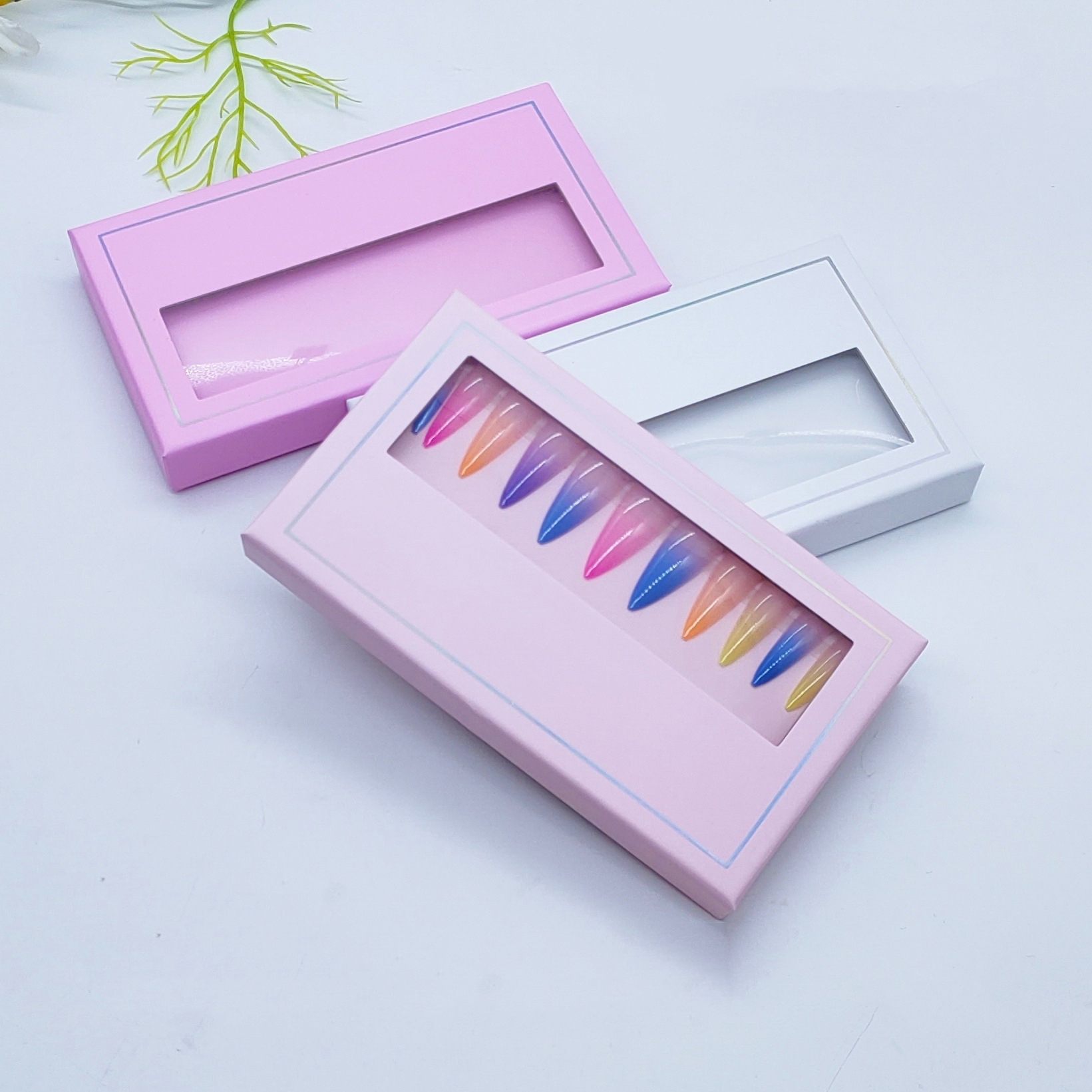 Custom Design logo Recyclable Beauty Makeup Private Label Magnetic Package Luxury Empty Press on Nail Packaging Box