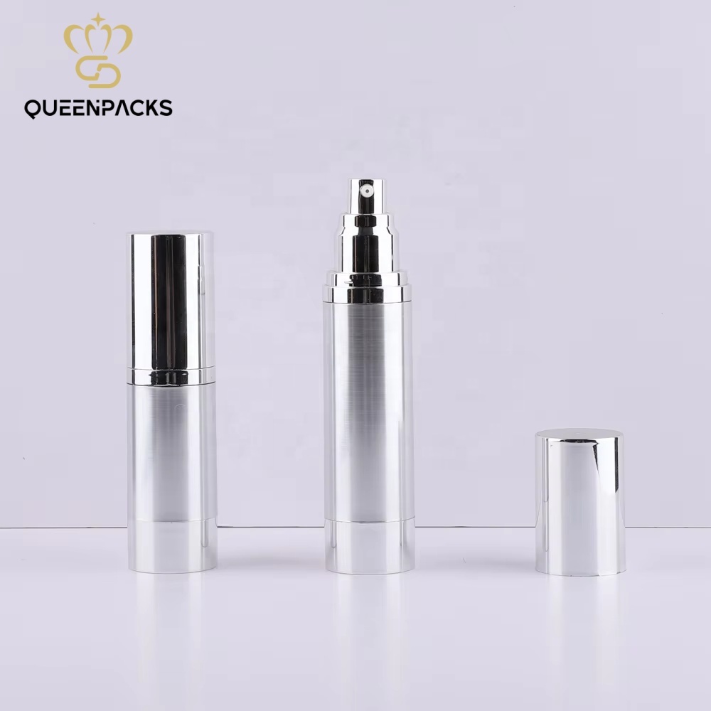 Luxury Airless Lotion Bottle Elegant Design 15ml 20ml 30ml Factory Direct Luxury Plastic Cosmetic Container Refillable PP