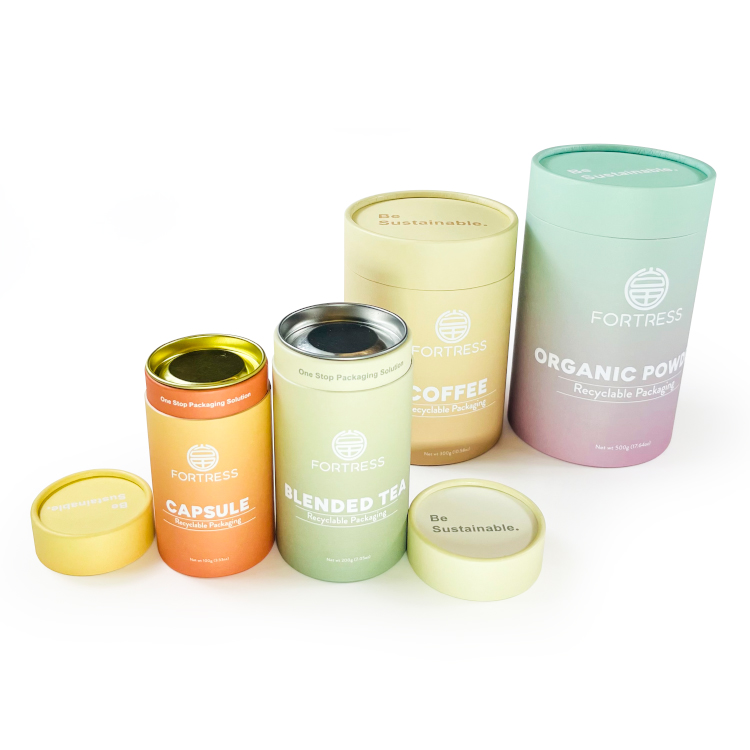 Customized Food Grade Cardboard Packaging Round Kraft Paper Tube Box with Creative Design