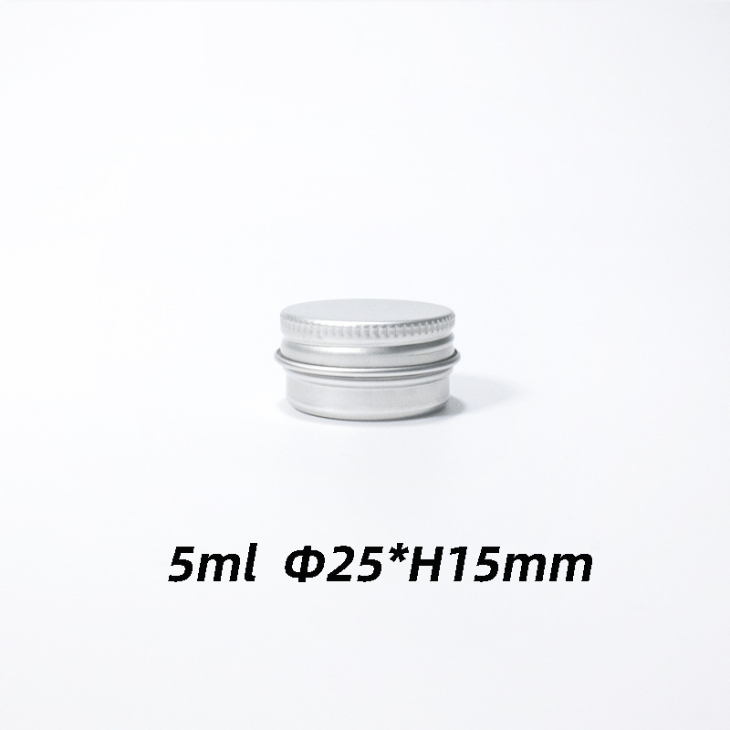 In Stock 5ml 10ml 20ml 30ml 50ml 100ml Aluminum Jar Cosmetic Packaging Cans With Screw Lid