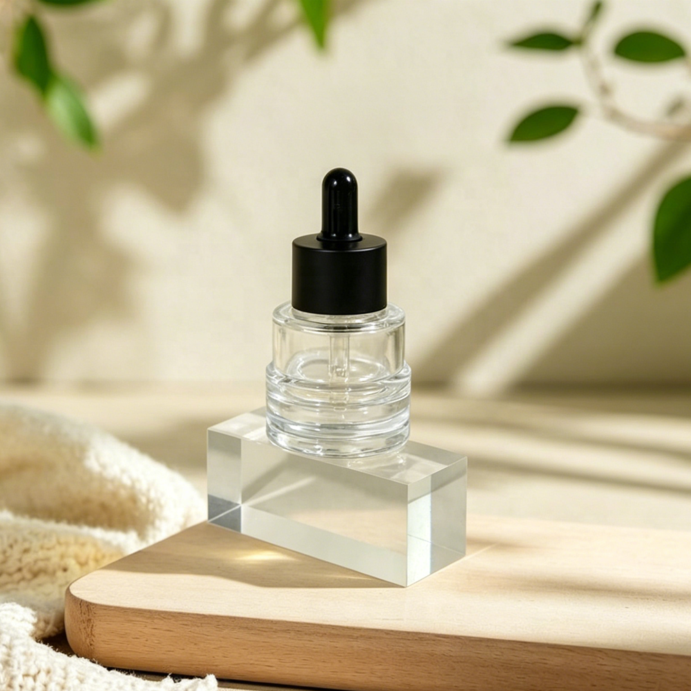 Custom Unique Cosmetic Skincare Serum Packaging Bottle 30ml Glass Essential Oil Dropper Bottle