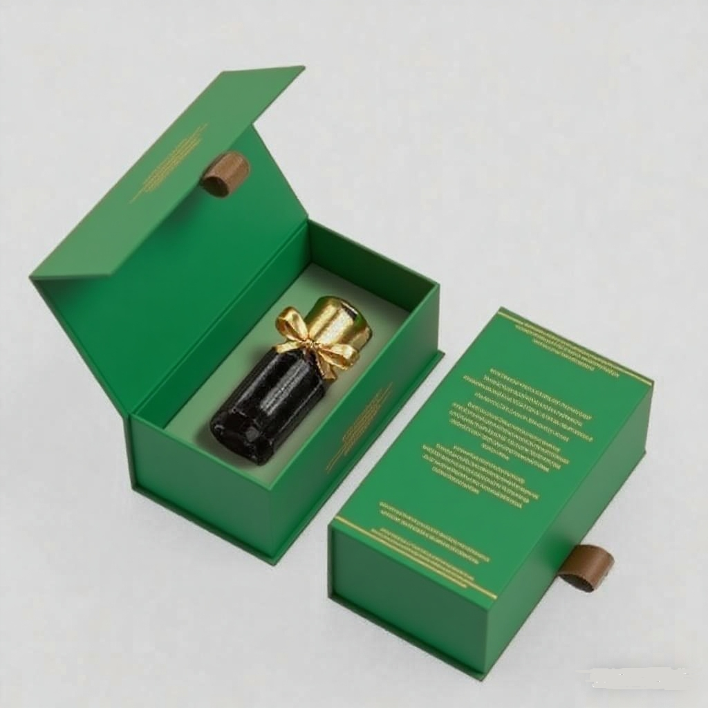 Luxury Custom Wood Paper Packaging Packing Gift Box for 3ml 6ml 12ml Oud Oil Attarperfume Bottle