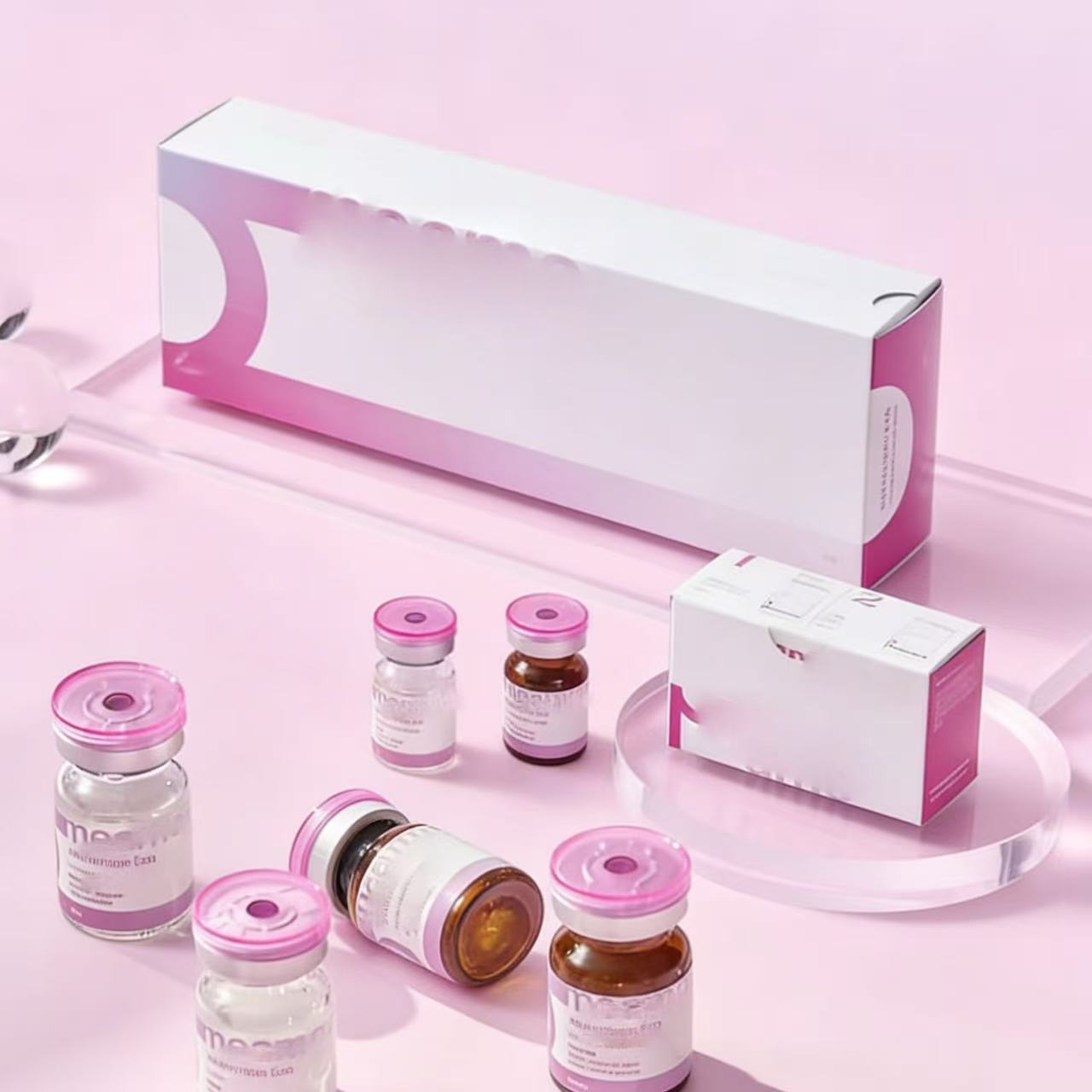 Wholesale Private Label Vial Packaging Box with Tray for 3ml 5ml 10 ml Vials