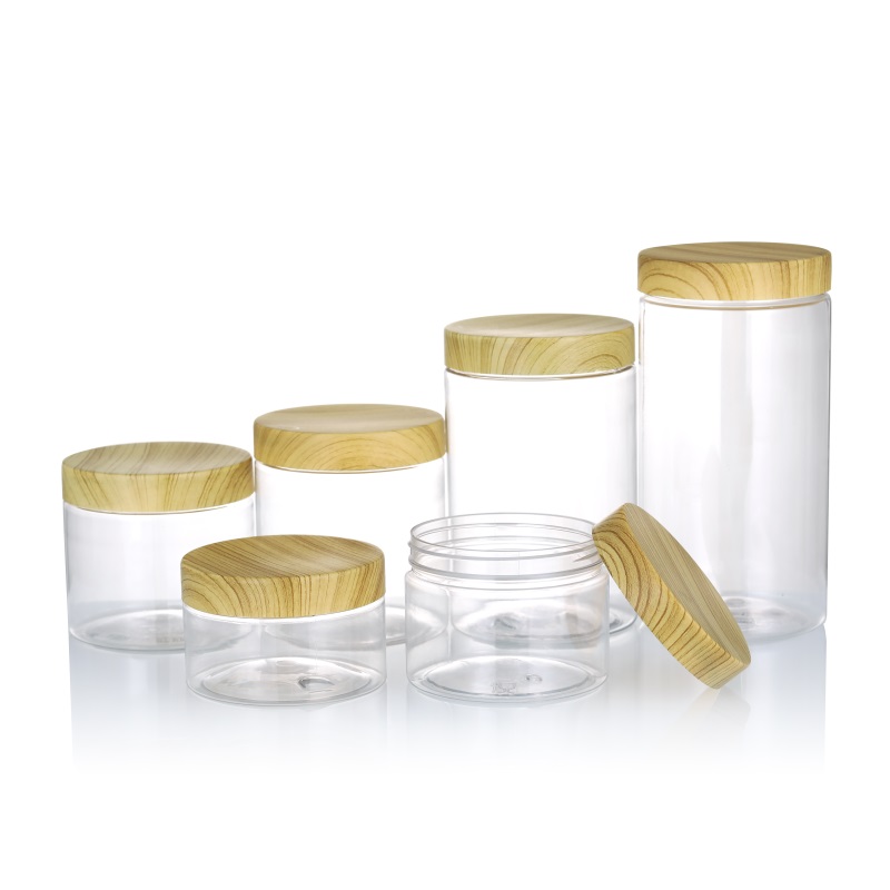 30ml 50ml 80ml 100ml 120ml 150ml 250ml 300ml Food Packaging Empty Cookies Storage PET Plastic Body Scrub Cream Cosmetic Jar