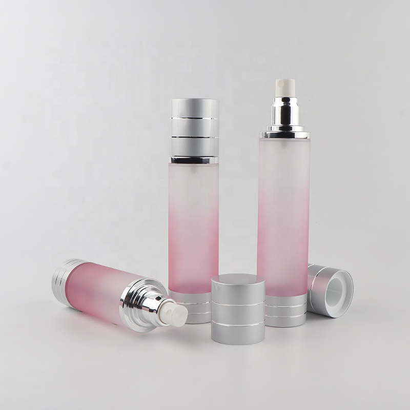 100MLluxury Silver Gold Aluminum Cosmetic Spray Airless Dispenser Pump Plastic Bottle80ml100ml120ml