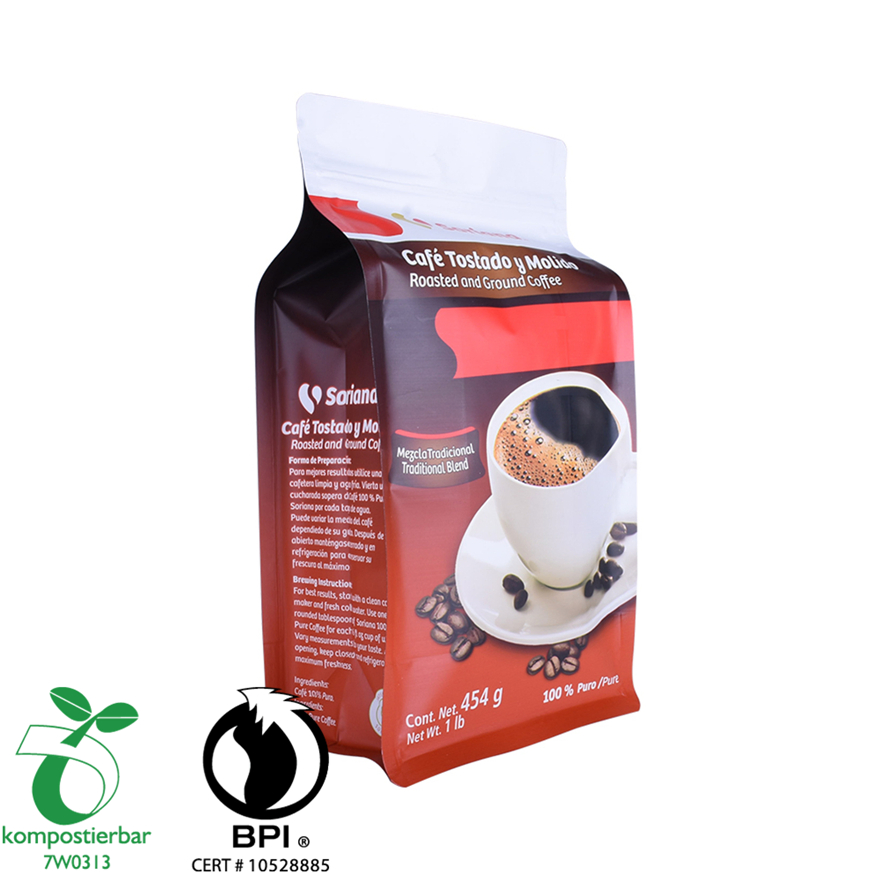 Wholesale Gravure Printing Eco Friendly Sustainable Compostable Coffee Bean Packaging