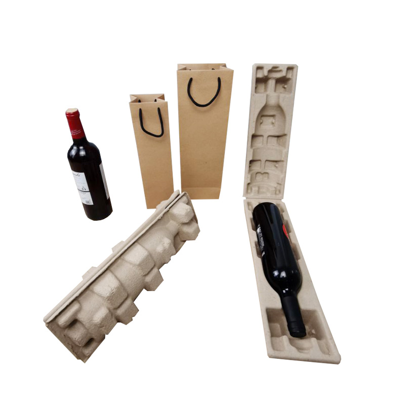 Eco-Friendly Wine Bottle Packaging Tray for Sustainable Shipping