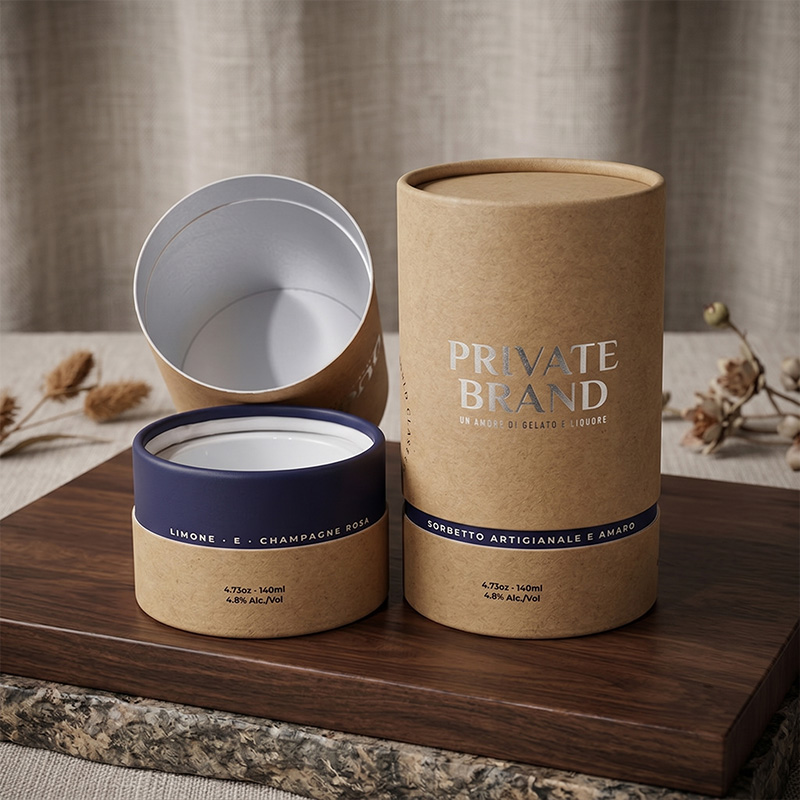 Sustainable Custom Cardboard Tube Packaging Multi-purpose Round Box for Retail Branding