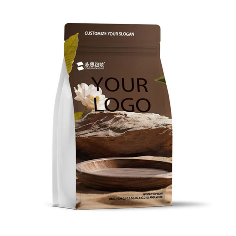 Eco-Friendly Custom Recyclable Laminated Zipper Pouch Security Features for Snack Coffee Tea Powder Food Sustainable Packaging