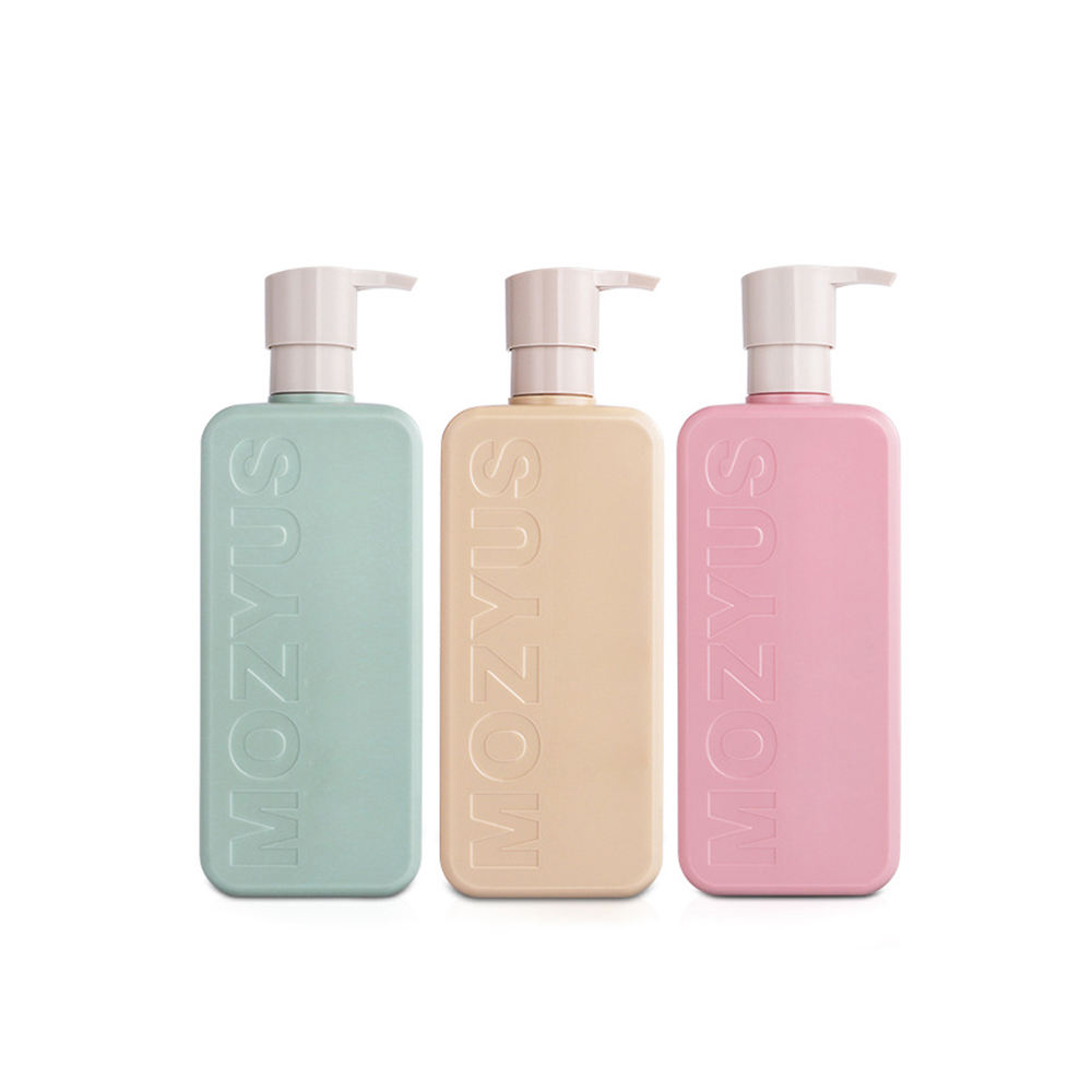 Wholesale Luxury Plastic Pump Bottle for Shampoo Conditioner Showers Gel Lotion 350ml 800ml Cosmetic Packaging PE White OEM