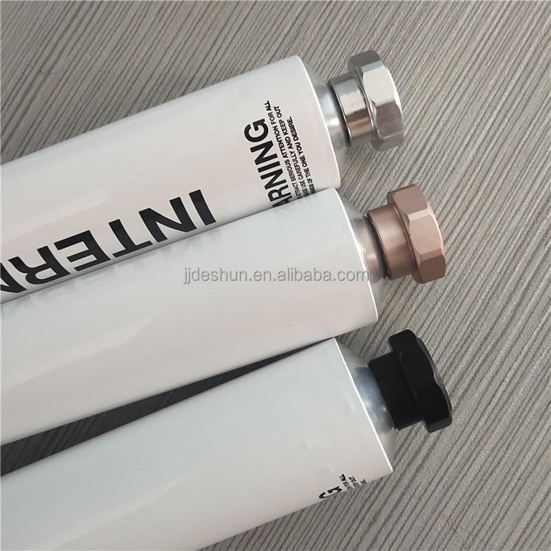 Zero Plastic Tubes Package 100% Recyclable Aluminium Octagon Lids Pure Aluminium Collapsible Tubes with Rose Gold Cap