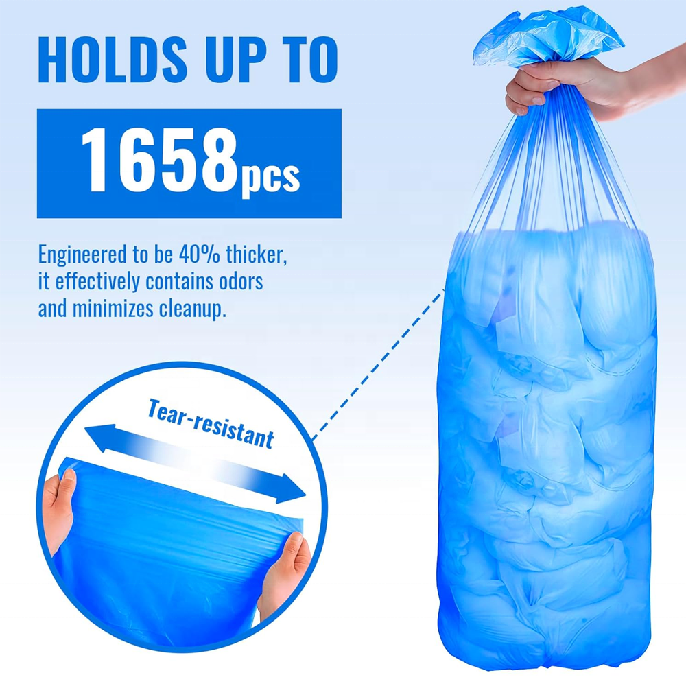 Diaper Pail Refill Bags HDPE Smell Proof Extra Thick Film Continuous Garbage Bags for Nappy Bin