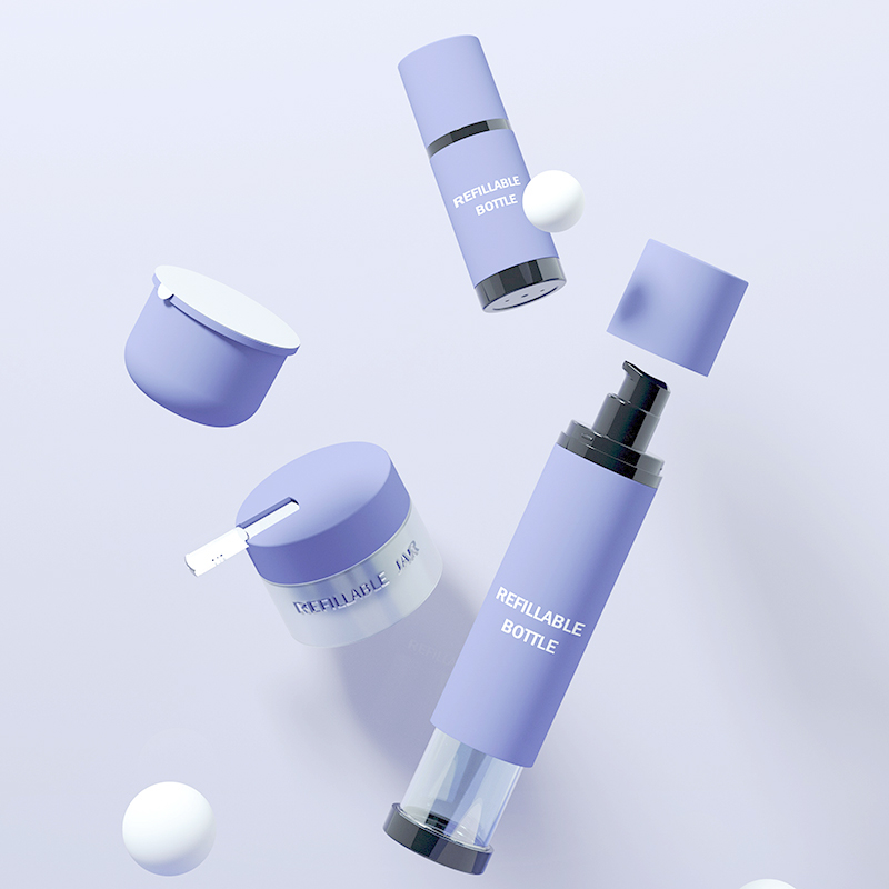 Refillable Skincare Packaging Set Airless Lotion Pump Bottle With Refill Edit And PP Cream Jar Cosmetic Bottles Manufacturers