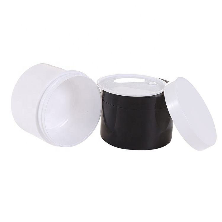 Double Wall pp Cream Jars 200g 250g Cosmetics Plastic Cream Jar Pet Jar with Lid Packaging Body Scrub Container