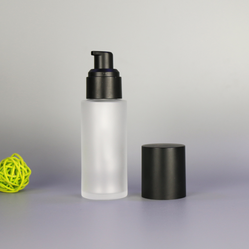 Luxury 30 50 80 g 40 100 120 ml Empty Skincare Lotion Cream Glass Spray Round pink Cosmetic Bottle Packaging with Pump