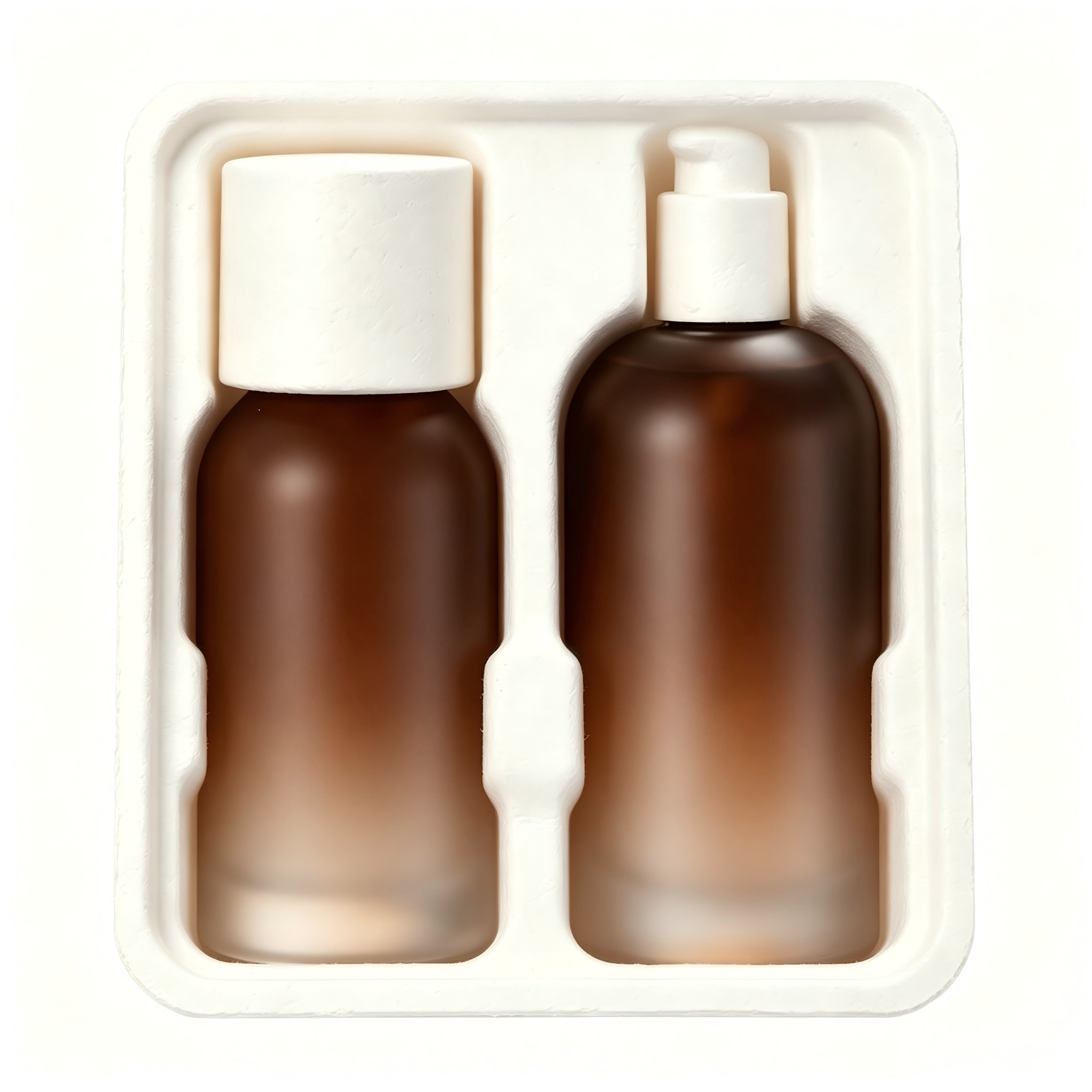 HAOWEI Eco Molded Pulp Cosmetic Packaging, Biodegradable for Bottles &amp; Jars