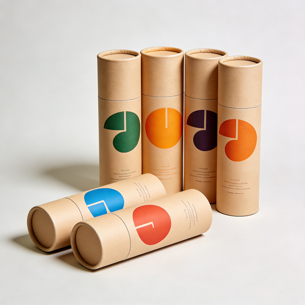 Custom Luxury Personality Desgin Cylinder Cosmetic Essential Oils Bottle Skincare Cardboard Round Paper Tube Packaging