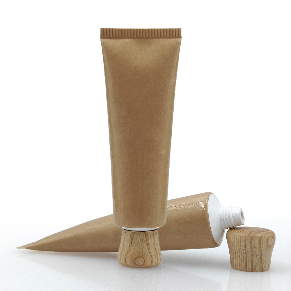 Eco Friendly Biodegradable Paper Squeeze Sunscreen Hand Cream Plastic Lotion Cosmetic Tube Packaging