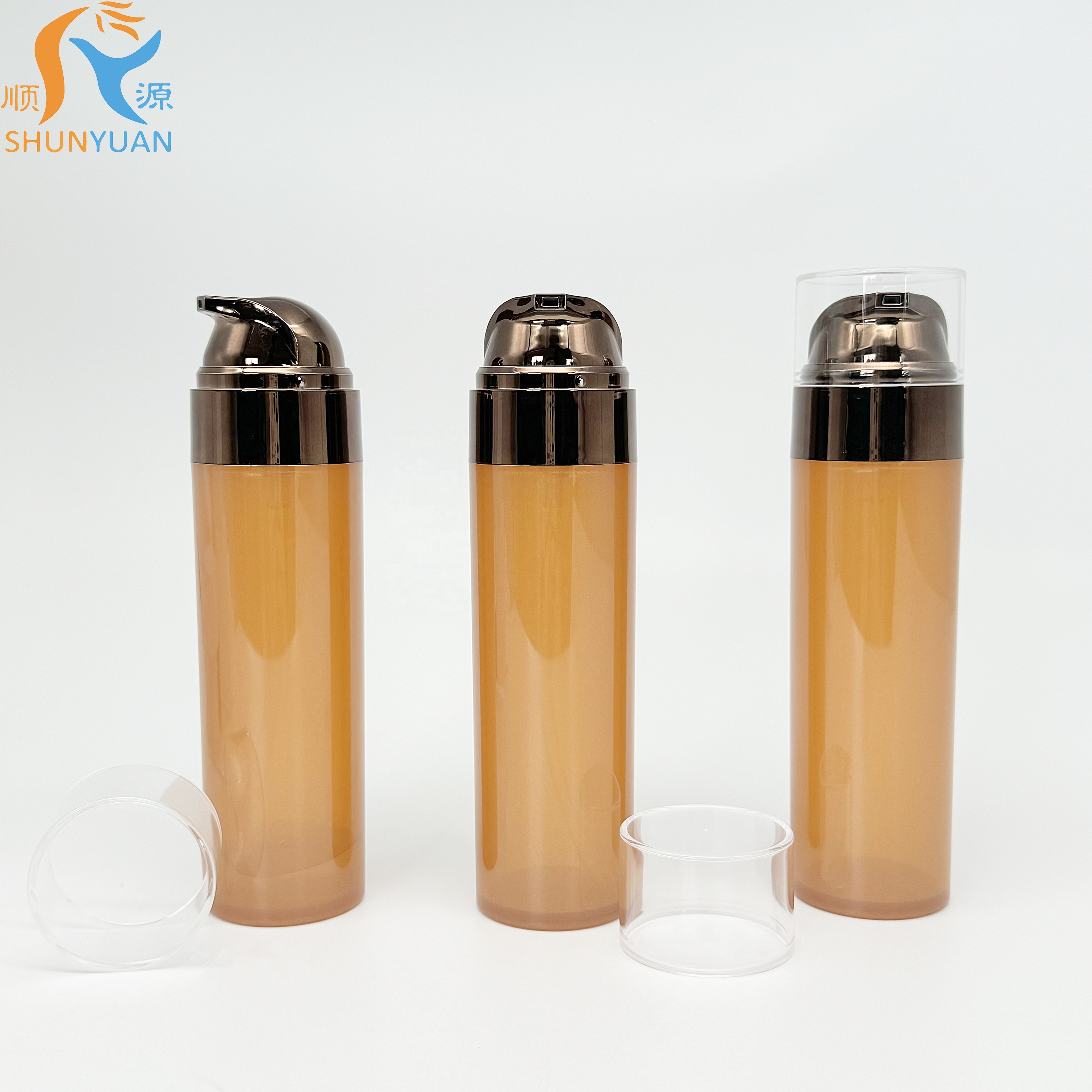 125ml Skincare Packaging 125ml Brown Luxury Makeup Bottle Skincare Packaging Set