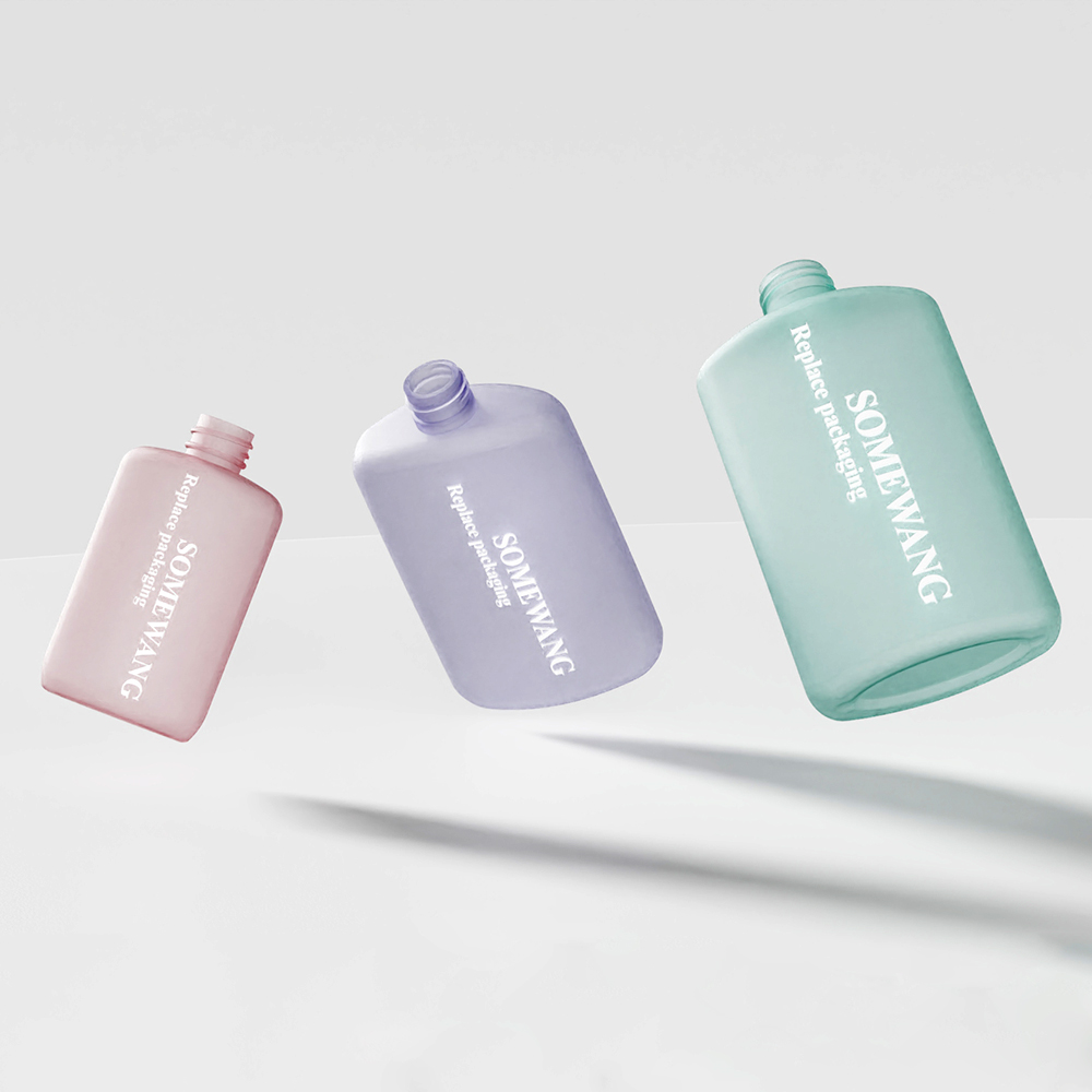 PE Bottle Skincare Packaging Lotion Shampoo Conditioner Skin Care Serum Pump Sprayer Empty Screen Printing Surface