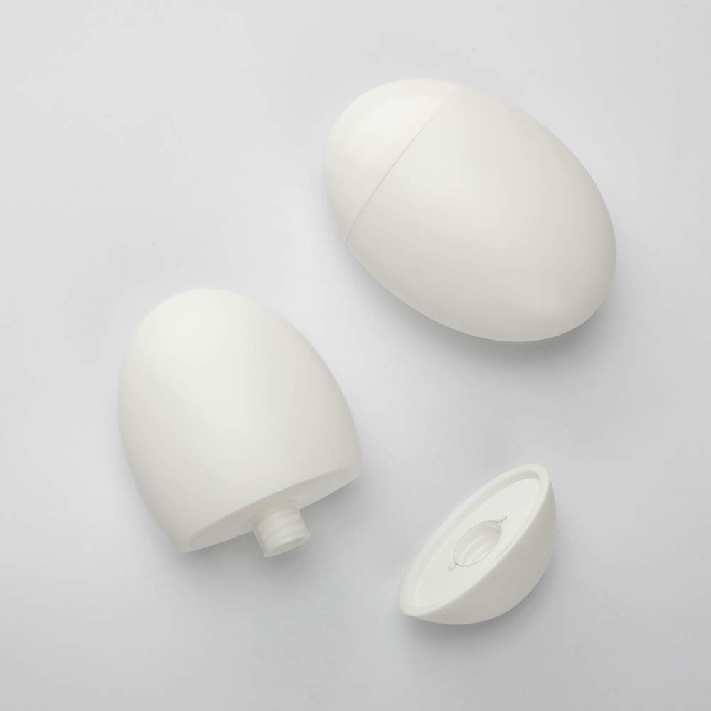 Wholesale Custom Logo 30Ml Empty Beauty Flat Oval Plastic Airless Sunscreen Face Lotion Bb Cream Cosmetic Tube Packaging Bottle
