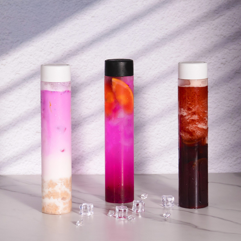 500ml Plastic Disposable Bottle Transparent Food Grade Juice Cold Drink Screen Printing Packaging for Milk Tea Champagne Soda
