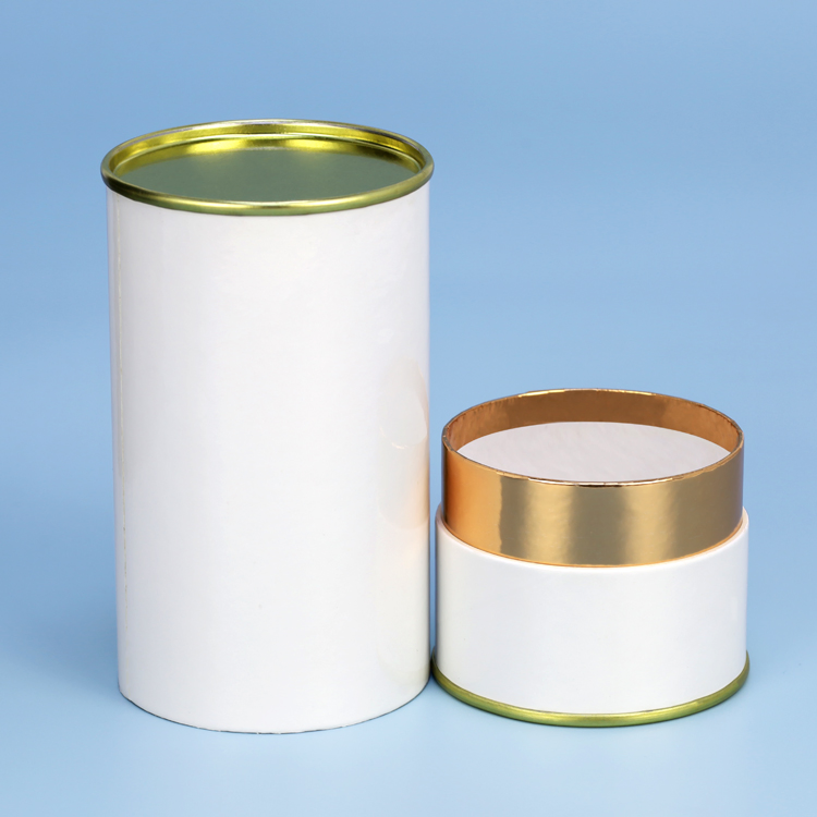 Firstsail Gift White Cardboard Cylinder Packaging Makeup Cosmetic Lotion Reed Diffuser Aroma Perfume Essential Oil Bottle with Paper Tube