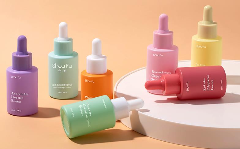 Luxury 30 50 80 g 40 100 120 ml Empty Skincare Lotion Cream Glass Spray Round pink Cosmetic Bottle Packaging with Pump