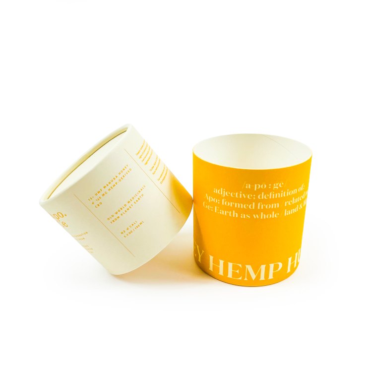 Ethical Sustainable Skincare Packing Boxes Custom logo Gift Paper Box Packaging Round Tube for Formula