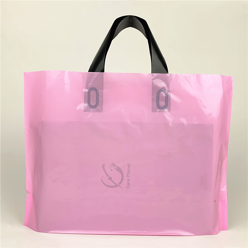 Custom Thickened 16 Silk PET Plastic Tote Bag with Spot Printed Logo for Clothing Underwear and Socks Gift Packaging Bag