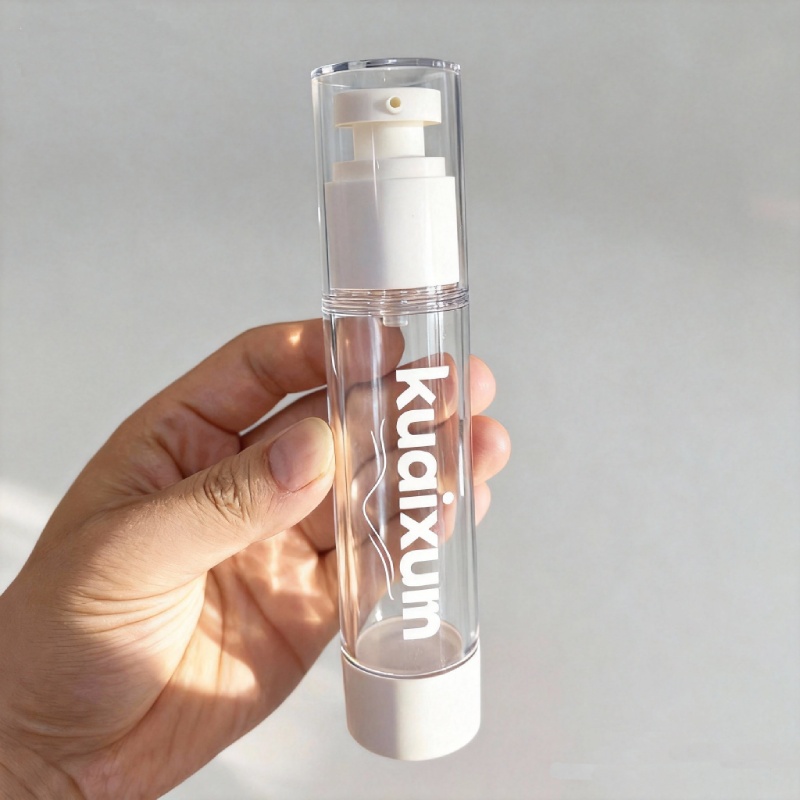 High End Refillable Plastic Skincare Packaging 120ml 100ml 50 ml 15ml 5ml Airless Press Cream Pump Bottle