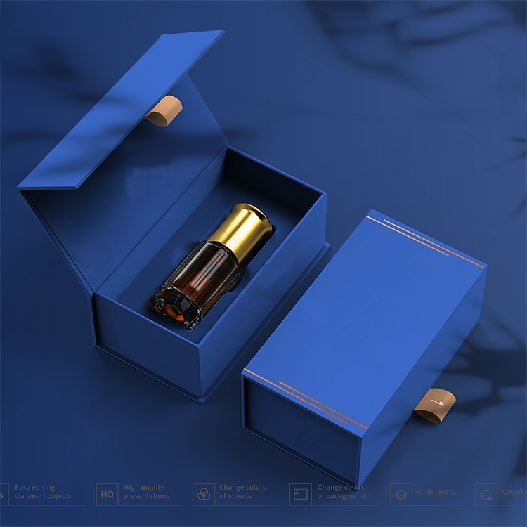 Custom Logo Cosmetic Luxury Perfume Essential Oil Packaging Paper Cardboard Magnetic Gift Box
