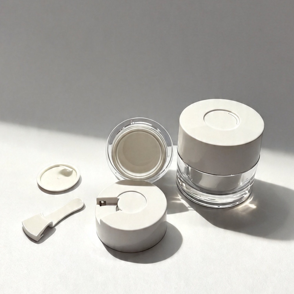 Refillable Plastic Cap Cosmetic Packaging Jar for Luxury Skincare Lotion