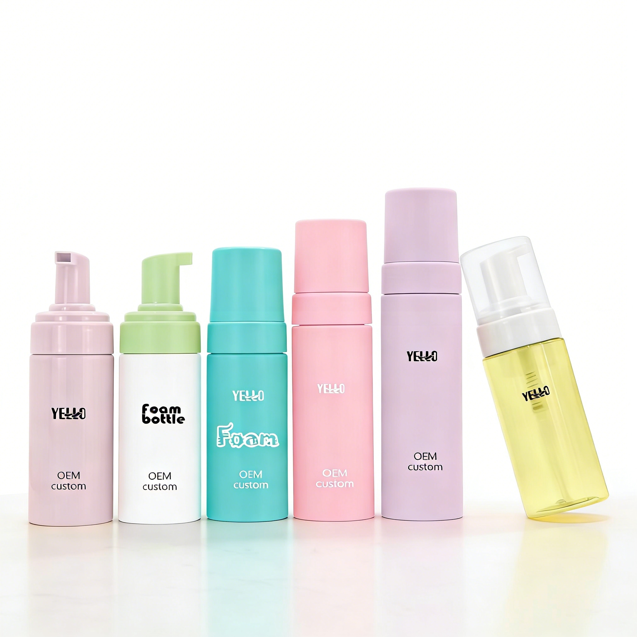 OEM Luxury 100ml 120ml 150ml 180ml Foaming Mousse Foam Plastic Pump Bottles For Cosmetic Facial Washing Self Tanning Packaging