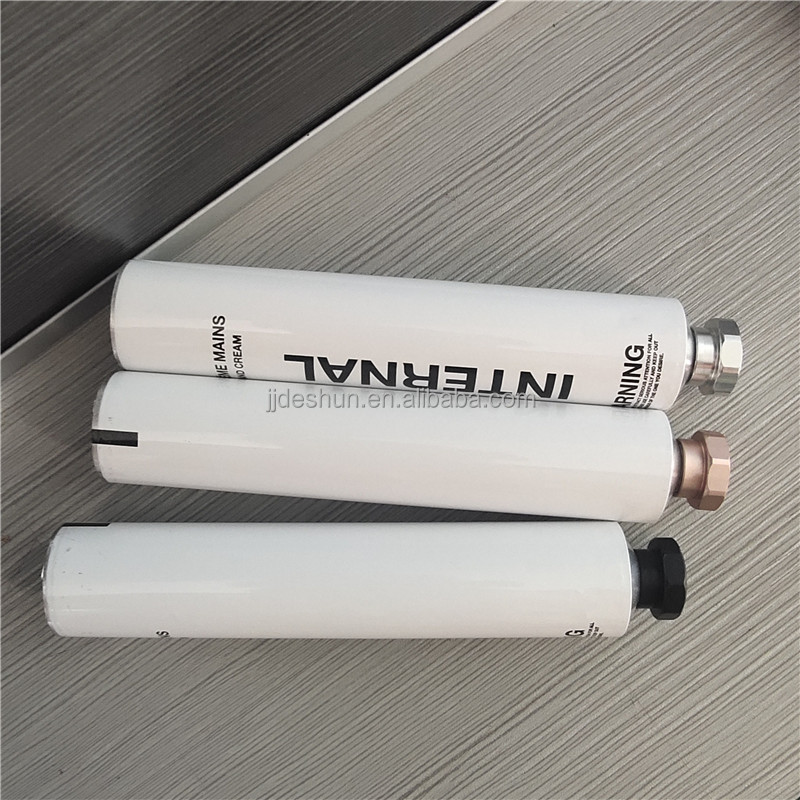 Zero Plastic Tubes Package 100% Recyclable Aluminium Octagon Lids Pure Aluminium Collapsible Tubes with Rose Gold Cap