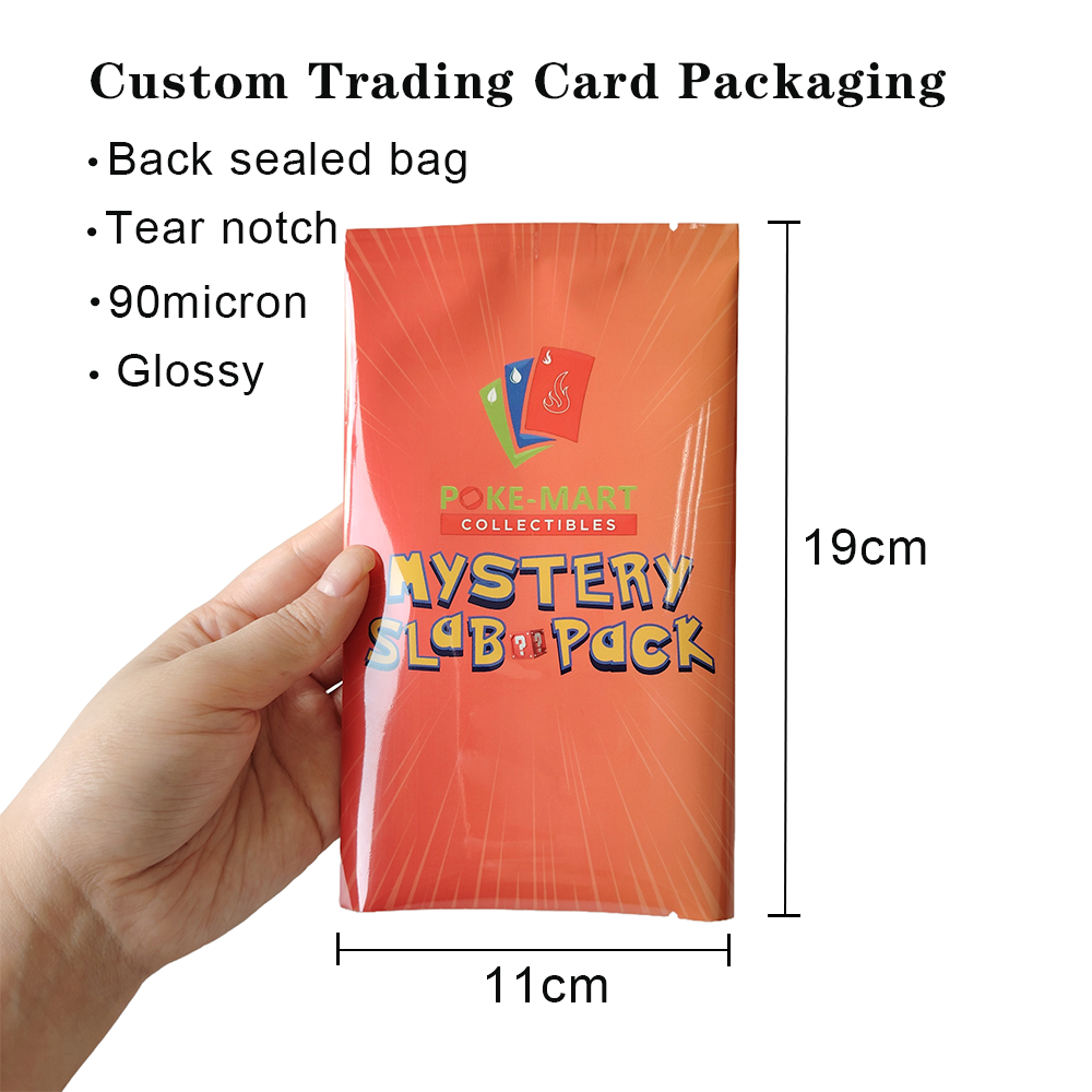 Customizable Back Sealed Bag Custom Card Packaging with Foil Inside Tear Notch Durable Heat Sealable Packaging Solution