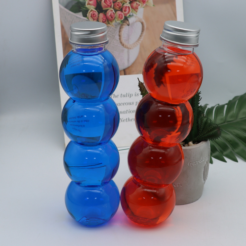 Creative Beverage Milk Tea Packaging Bottle 500ml Disposable Transparent Plastic Packaging Bottle