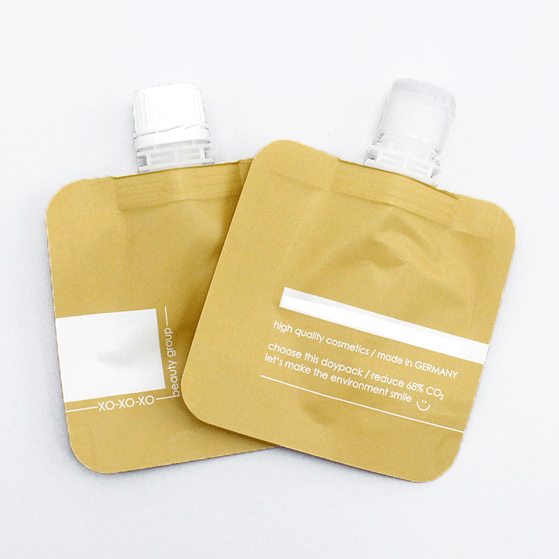 Eco Friendly Liquid Packaging Refill Bag Custom Stand Up Spout Pouch For Cream Lotion Oil Cosmetic