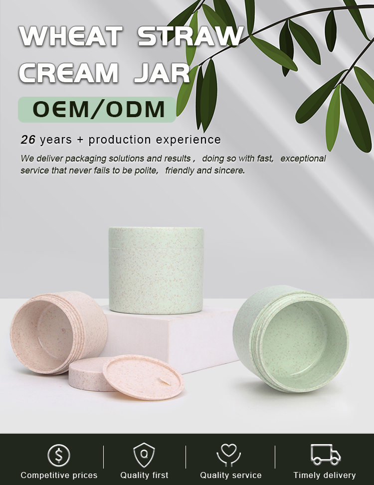 Eco Friendly Wheat Cream Jar
