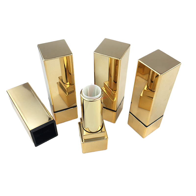 Luxury Rose Gold Lip Balm Lipstick Tube Custom Printed Plastic Makeup Tool Screw Cap Wholesale Cosmetic Packaging for Blush Use