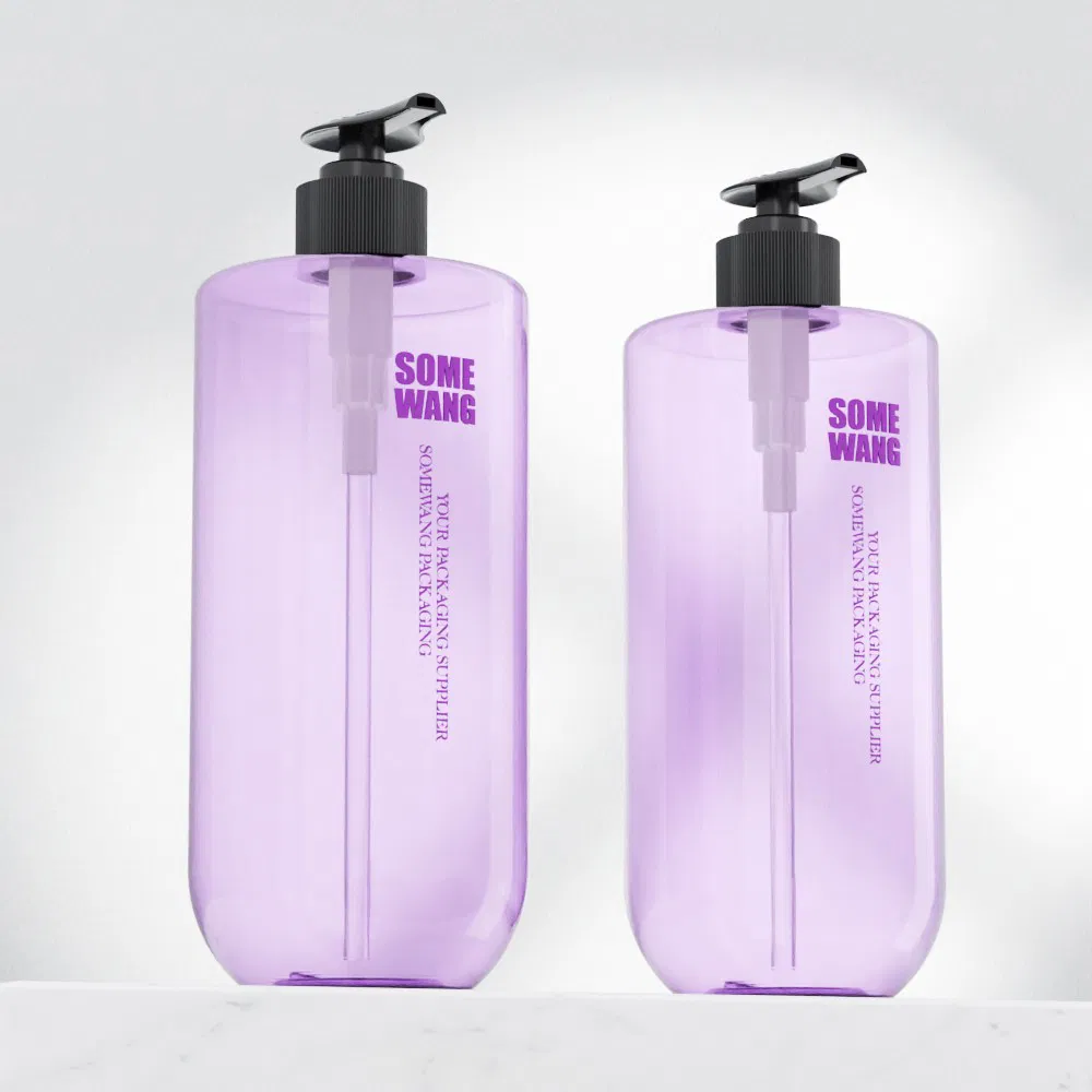 OEM 1000ml Pet Plastic Hand Soap Bottle Shampoo Conditioner Shower Gel Round Bottom Personal Care Container Packaging