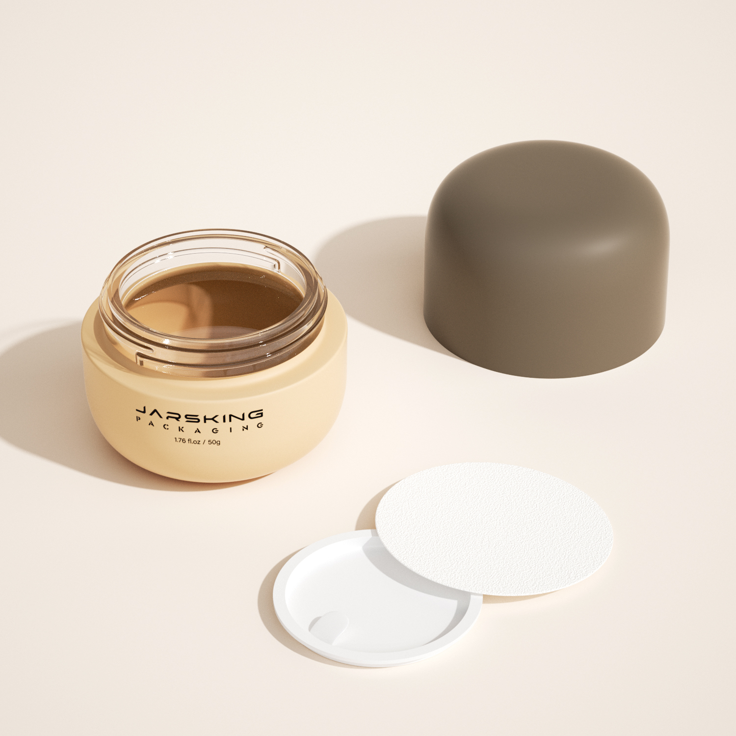 Custom Printed Luxury Skincare Jar 30 50 100g Glass Cosmetics Cream Jars With Lids Set Packaging Box