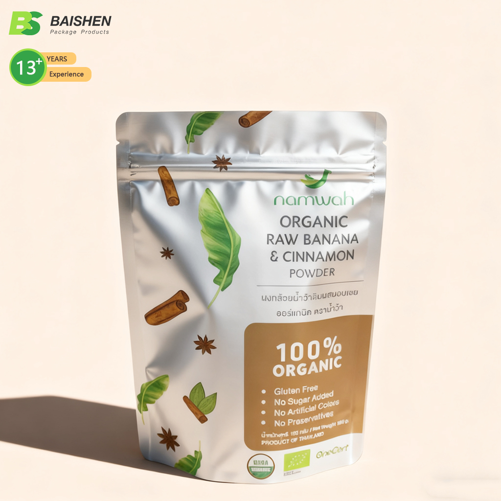 Custom Eco-friendly Stand-up Pouch Resealable Packaging Pouch Odor-proof And Moisture-proof Food Doypack Packaging